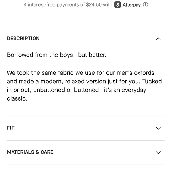 Everlane Must Have Oxford Shirt - Picture 4 of 4